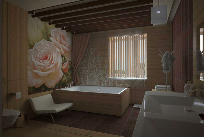 дизайн ванной комнаты с душевой кабиной примеры